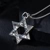 Stainless Steel Jewelry - Titanium Steel Necklace for Men - Retro Double-sided Hexagram Pendant - Alloy Pendant - Unique Accessory
