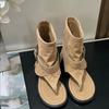 Fashion 2025 Summer Retro Women's Sandals New Pinch Toe Belt Buckle Casual Fashion Trendy Chic Ankle Strap Design Sandals Boots Zapatos