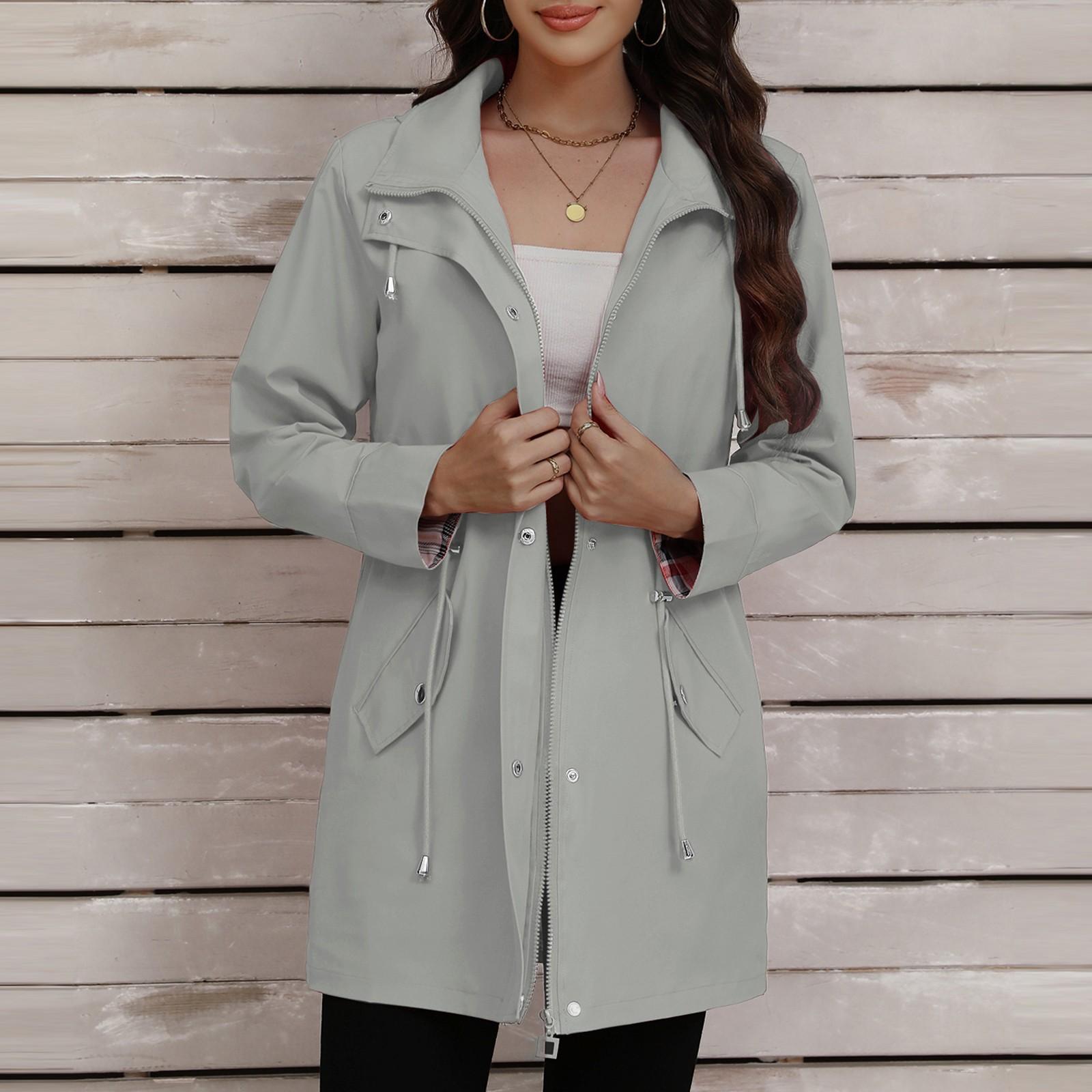 

Женская мода, новая утягивающая куртка с капюшоном и хардшеллом, женская повседневная куртка M светло-серый