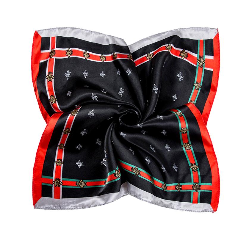 1Pc Square Flight Attendants 50x50CM Elegant Women's Scarfs Fashionable Hijab Bandana Polyester