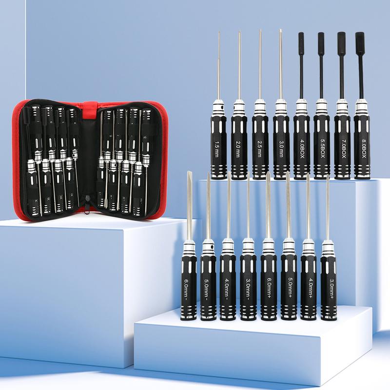 16pcs Hex Screw Driver Screwdriver Set Hexagon Tool Kit For FPV Racing Drone Heli Airplanes Cars Boat RC Parts