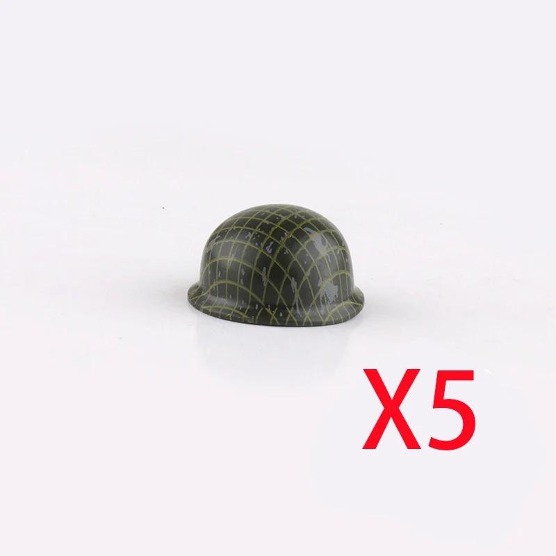 Andra världskriget Militära Byggklossar Tillbehör Figur Soldat Hjälm Leksak USSR1 USA UK Japansk Hatt Mini Tegel Huvmask Flamkastare