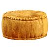 Round Velvet Pouf 40x20 Cm Mustard
