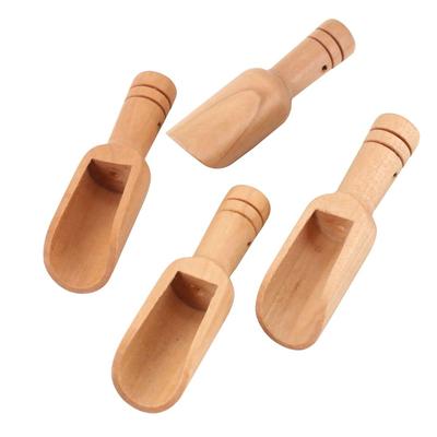 Mehl Küchenutensilien Mini-Badezimmersalz-Löffel aus Holz Holzlöffel Kaffee-Tee-Löffel Zucker-Tee-Löffel