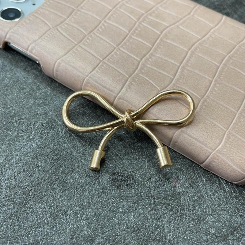 Elegant Gold/Silver Bowknot Adornment Stylish Craft Accessory Metal Butterfly Knots for DIY Crafts and Phone Decoration