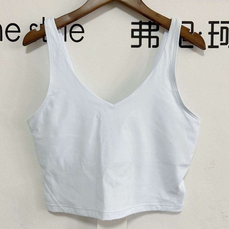

Spring and Summer Women s Sports Yoga Vest Comes with Chest Pad Elastic Moisture Wicking Quick-Drying Beauty Back Integrated Bleached color 175(70.50 kg-77.50 kg)