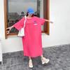 Fat Mm Large Size 2026 New Korean Version Loose Large Size Medium and Long Knee Dress Short Sleeve T-shirt Women 100kg
