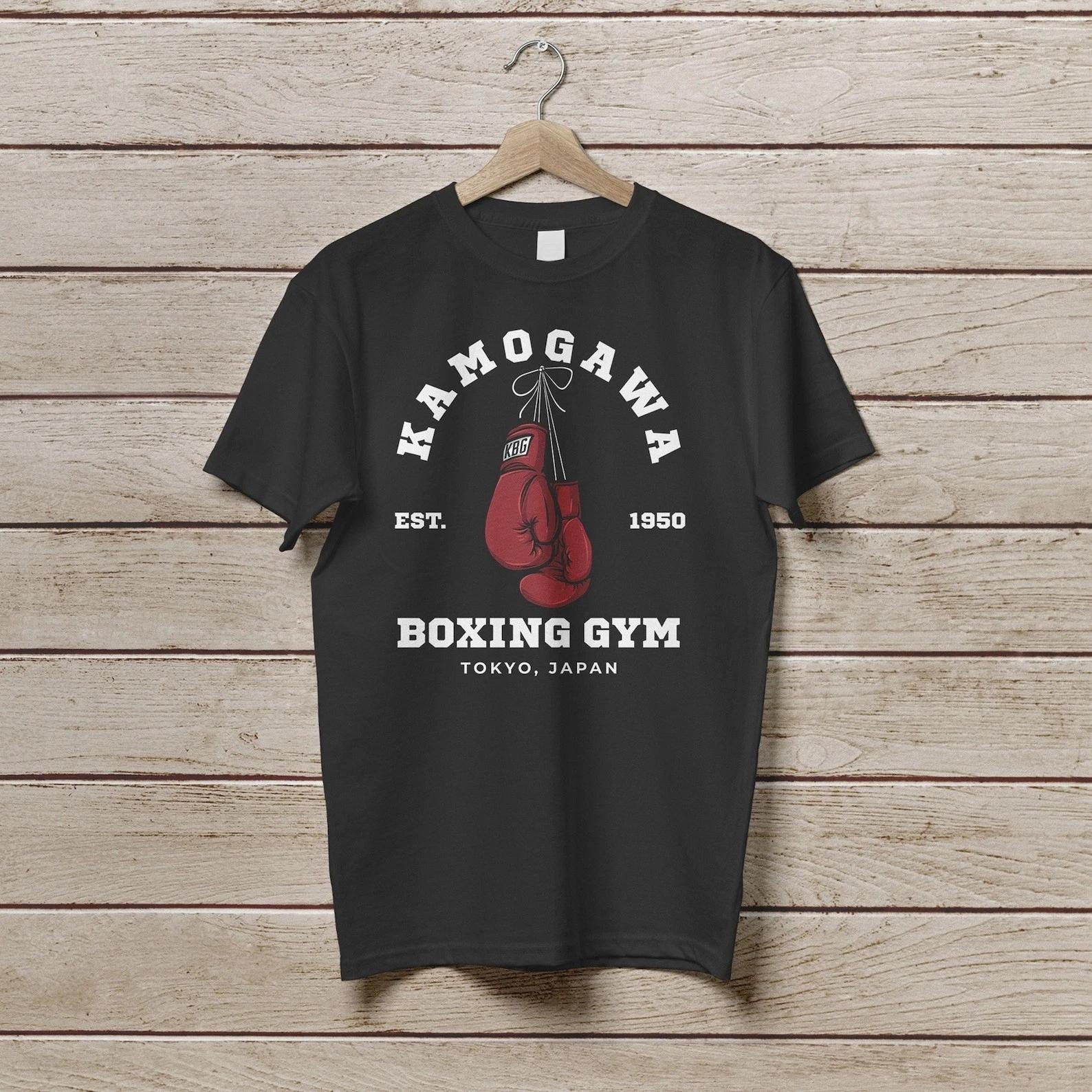 90s anime enthusiast sport style, boxing gym anime T-shirt XS