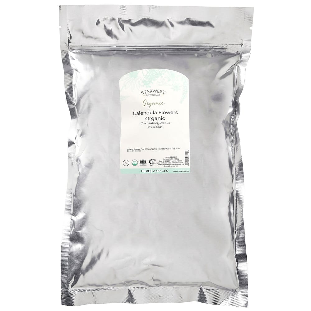 Starwest Botanicals Whole Calendula Flowers 453.6g (1 lb)