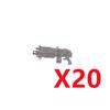 MOC War Building Blocks Movie Characters Soldier Weapons Accessories Rifle Heavy Demolition Pistol Mini Brick Gift Toy X018 DIY