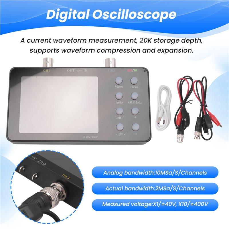 A34R Digital Oscilloscope Dual-Channel 50M Sampling Rate 10M Analogue Bandwidth 6A Current Waveform Measurement