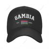 Baseball Cap Gambia EST Independence Day Wild Sun Shade Peaked Adjustable Outdoor Caps