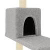Cat Tree with Sisal Scratching Posts Light Grey 95 cm