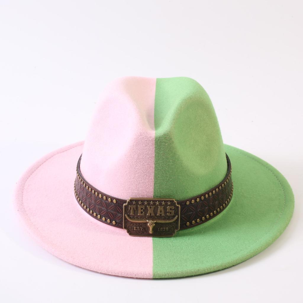 Popular European and American Classic Double-color Wide-brimmed Top Hat Men's and Women's Fashion OL Style Cowboy Hat Jazz Hat