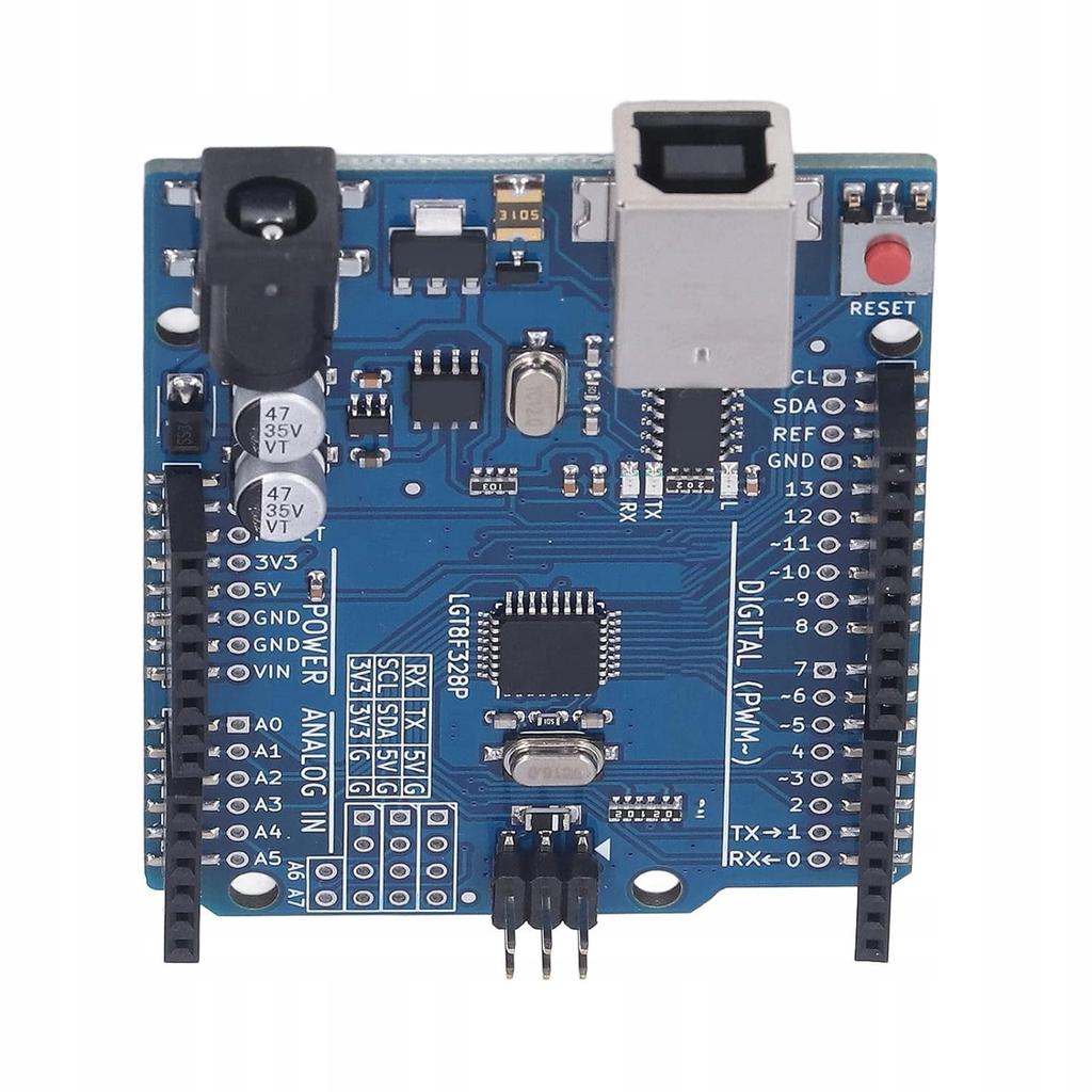 Rosfix ACS A1 ATMEGA328 Modul für Arduino UNO – Mikrokontroller ATMEL ATMEGA328P-AU | Versorgungsspannung 7V-12V | USB UART CH340 Unterstützung