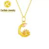 Shuibei 999 Fine Gold Slim Waist Necklace: 3D Hard Gold Women's Pendant Charm, Popular Live Broadcast Hot Seller.