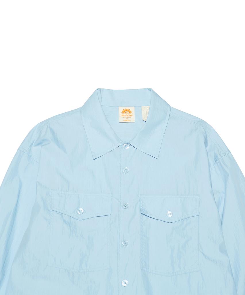 HELLO SUNRISE Hs Safari Shirt Jacket_Sky Blue