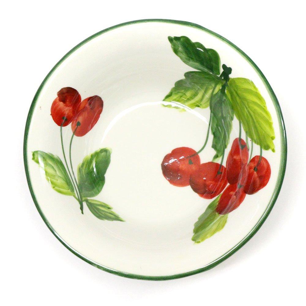 IMA TRADING in Italy Cherry Pattern White [Made Bowl] 14×H4cm / P2-21314C