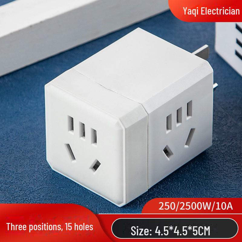 Wood Grain Multi-Function Travel Plug Board & Socket Converter