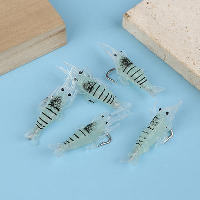 510/20Pcs Goture Shrimp Lures For Freshwater Saltwater, Luminous Shrimp Bait Set With Sharp Hook And Bead