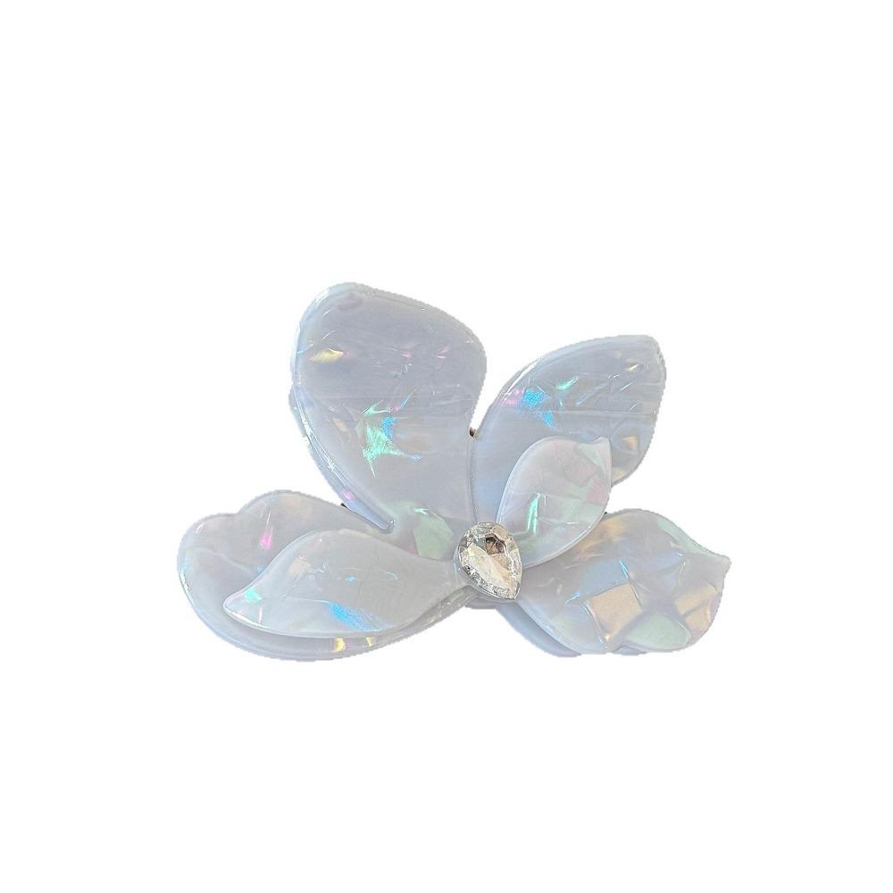 9.5/6cm Acrylic Flower Hair Claw Colorful Rhinestone Floral Hair Crab Clip High Quality Ponytail Hairpin for Women Girl Headwear