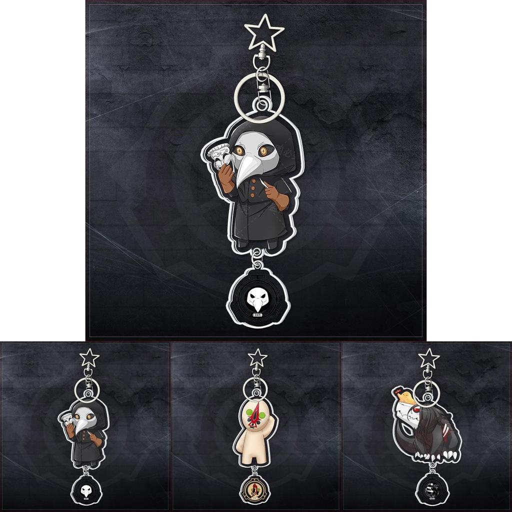 High Quality Scp Foundation Acrylic Double Sided Printing Keychain Durable Bag Pendant Accessories