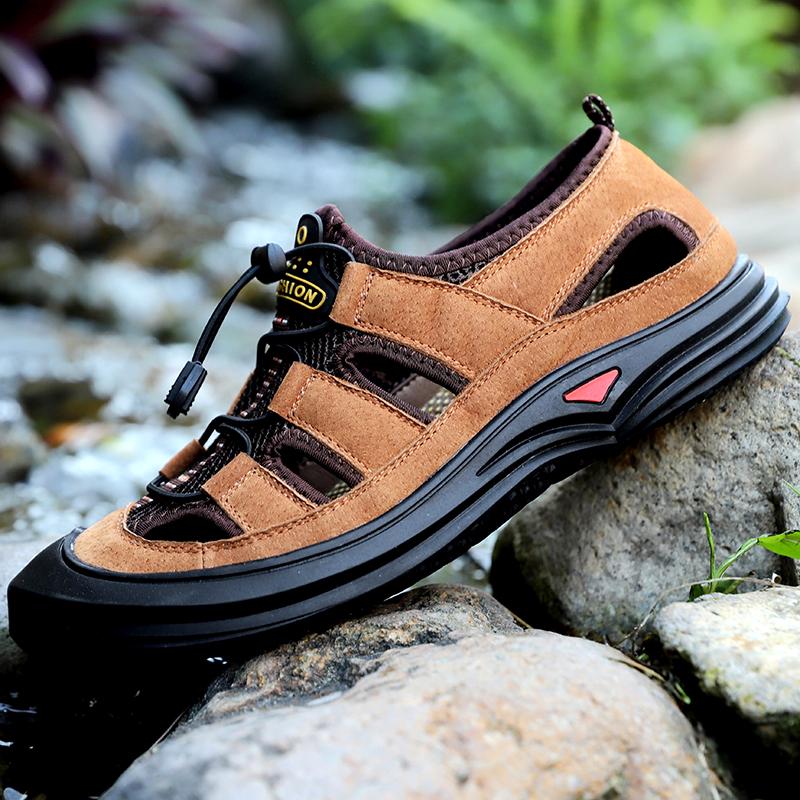 Fashion Classic Sandals Quick Dry Wading Aqua Shoes Men Soft Sole Summer Flats New Slippers Breathable Beach Shoes Outdoor Casual Shoes