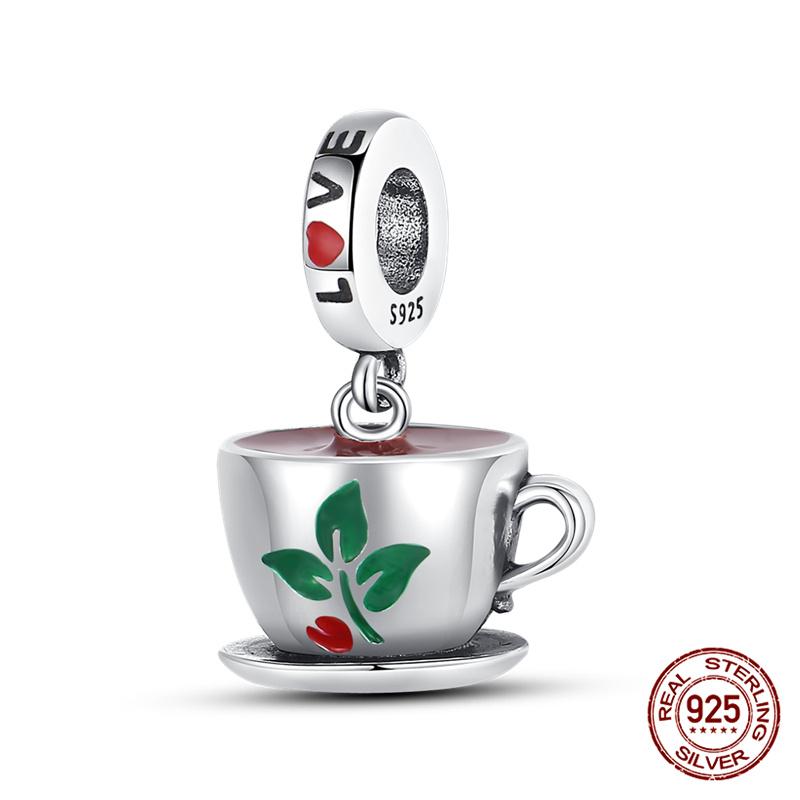 Fit Originalbracelet Coffee Collection Beaded Candy Coffee Pendant Charm Diy Jewelry Making Women Giftcopper