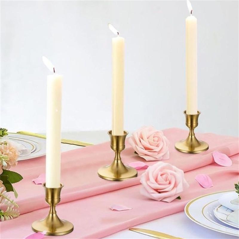 Retro Taper Candle Holders Iron Candlestick Holders for Home Dinning Table Centerpiece Wedding Holiday Party Chrismas