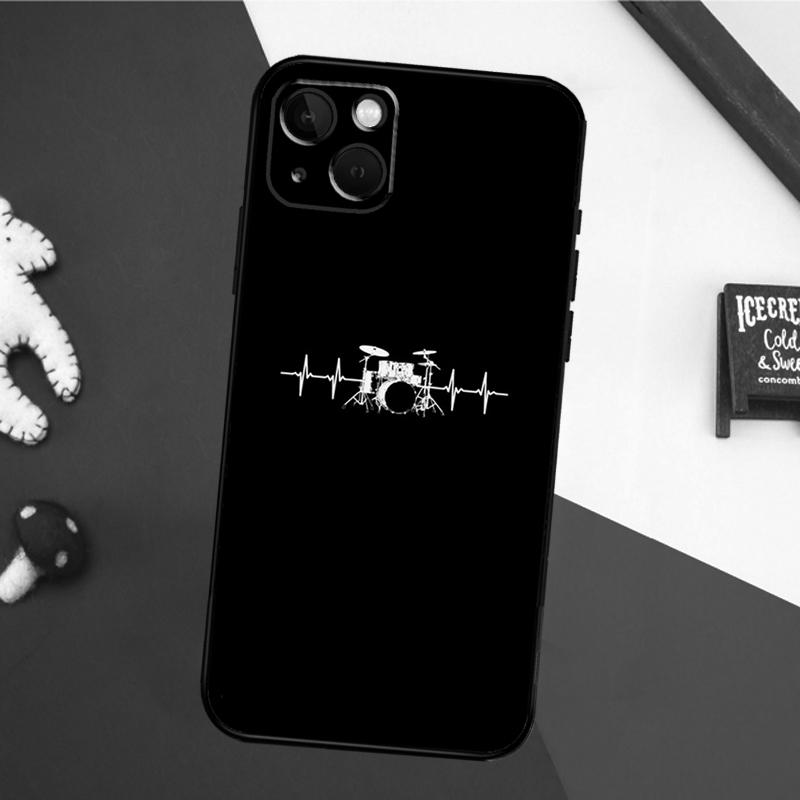 Musical Instrument Drum Case For iPhone 13 Pro Max 16 15 11 12 14 17 Pro Max mini 15 16 Plus 16e 17 Air Back Cover