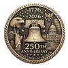 US 250th Anniversary Souvenir Coin Double-Sided Carved United States History Commemorative Badge