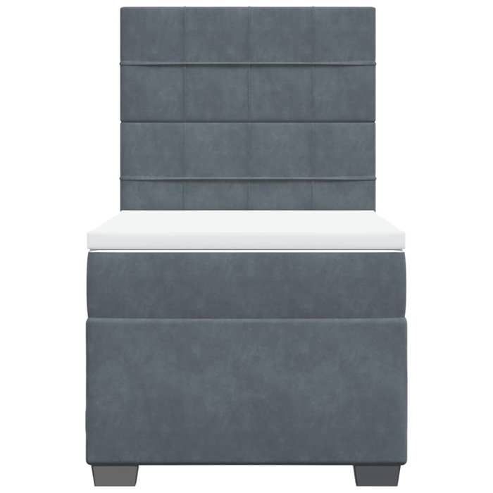 Maison Exclusive - Sommier à lattes de lit avec matelas Gris foncé 100x200 cm