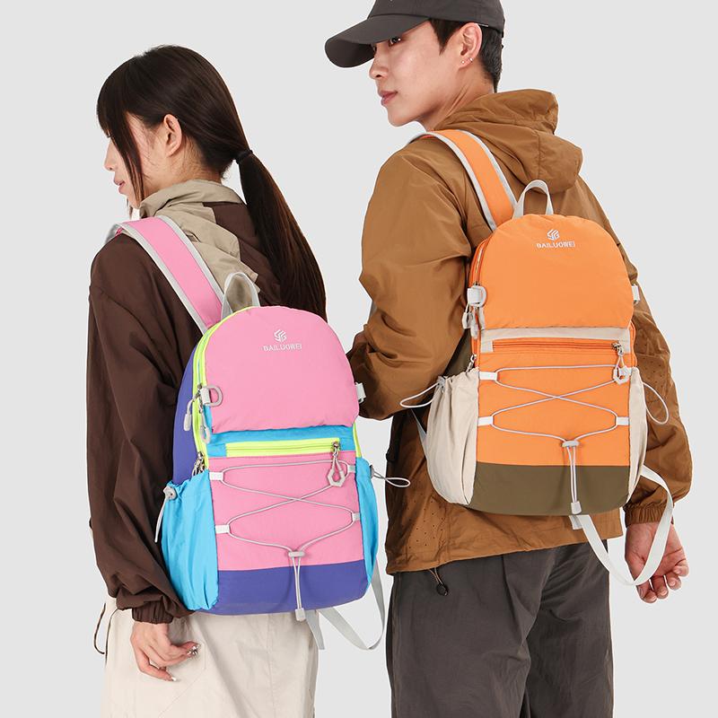 Lightweight Color Block Backpack Unisex Commuter Travel Large Capacity Outdoor Backpack