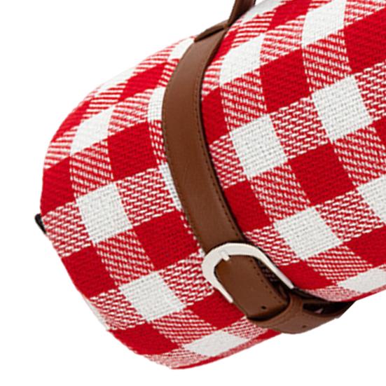 Coperta da Picnic a Tre Strati Manico in Ecopelle Impermeabile Portatile Ispessita Multiuso Invernale Calda a Quadri