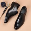 Spot Business Dress Leather Shoes Men's Three Joints Oxford Shoes First Layer Cowhide Tip One Piece