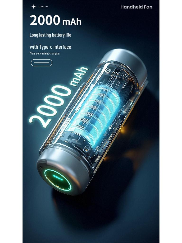 Portable Mini USB Handheld Strong Wind Transparent Fan