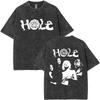Limited Hole Courtney Love Vintage Gewaschene T-Shirts Herren Damen Alternative Grunge Rockband T-Shirt Übergroße T-Shirts Streetwear