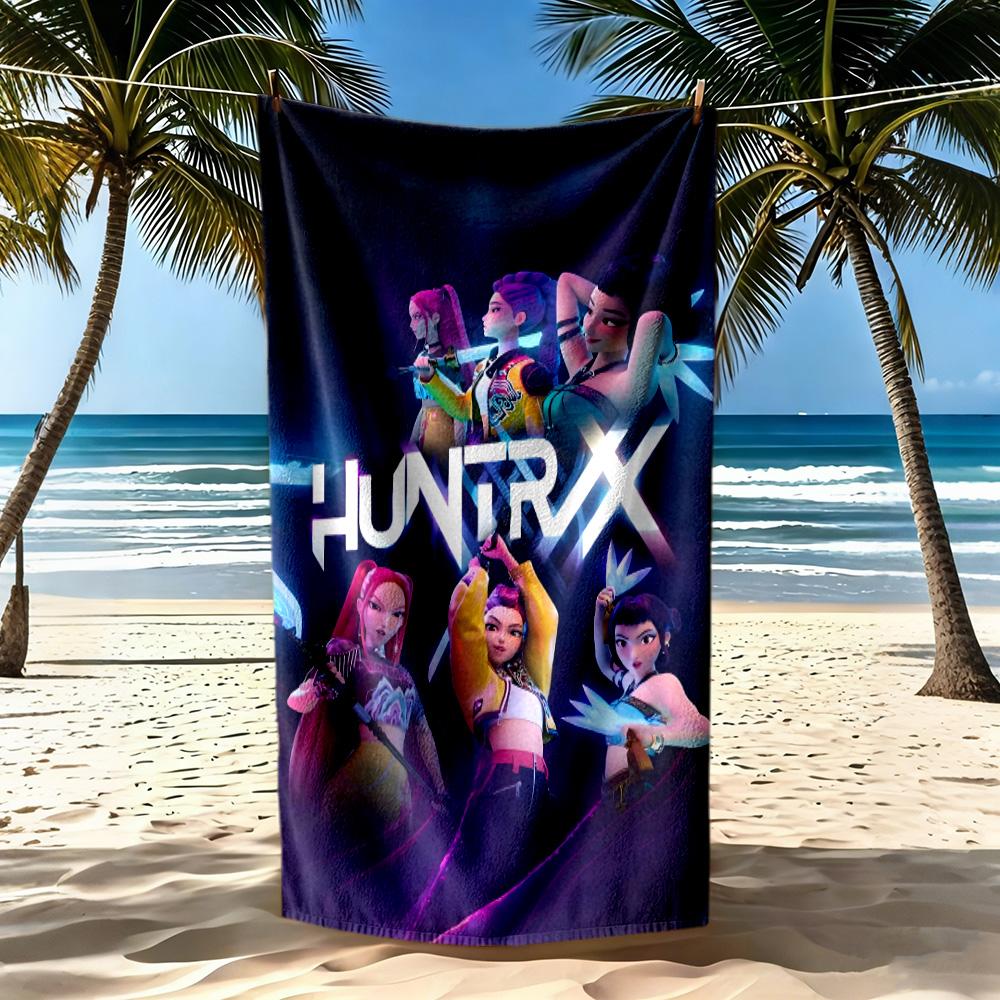 Demon Hunter Girls Beach Towel High Absorbency & Quick-Dry Comfortable Lightweight Portable for Swimming,Beach,Camping, Travel, Beach Accessories,Gym