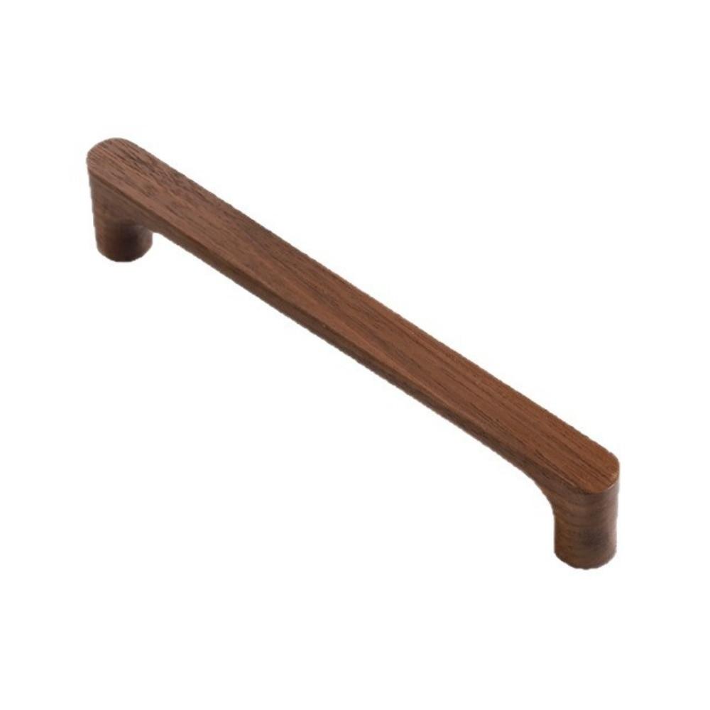 Minimalist Nordic Style Cabinet Handles Walnut Wood Rounded Edges Drawer Pulls Eco-Friendly 96mm Wardrobe Handles Home Decor
