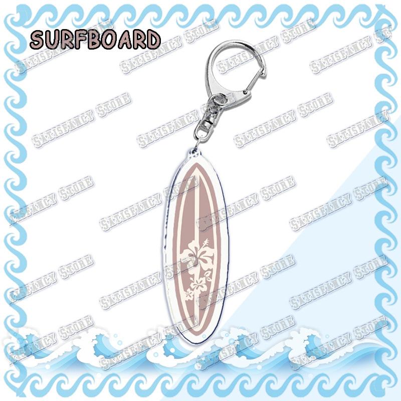 Waves Surfing Surfboard Keychains for Accessories Bag Bicycle Pendant Keyring Jewelry Fans Creative Beach Travel Gift Chaveiro