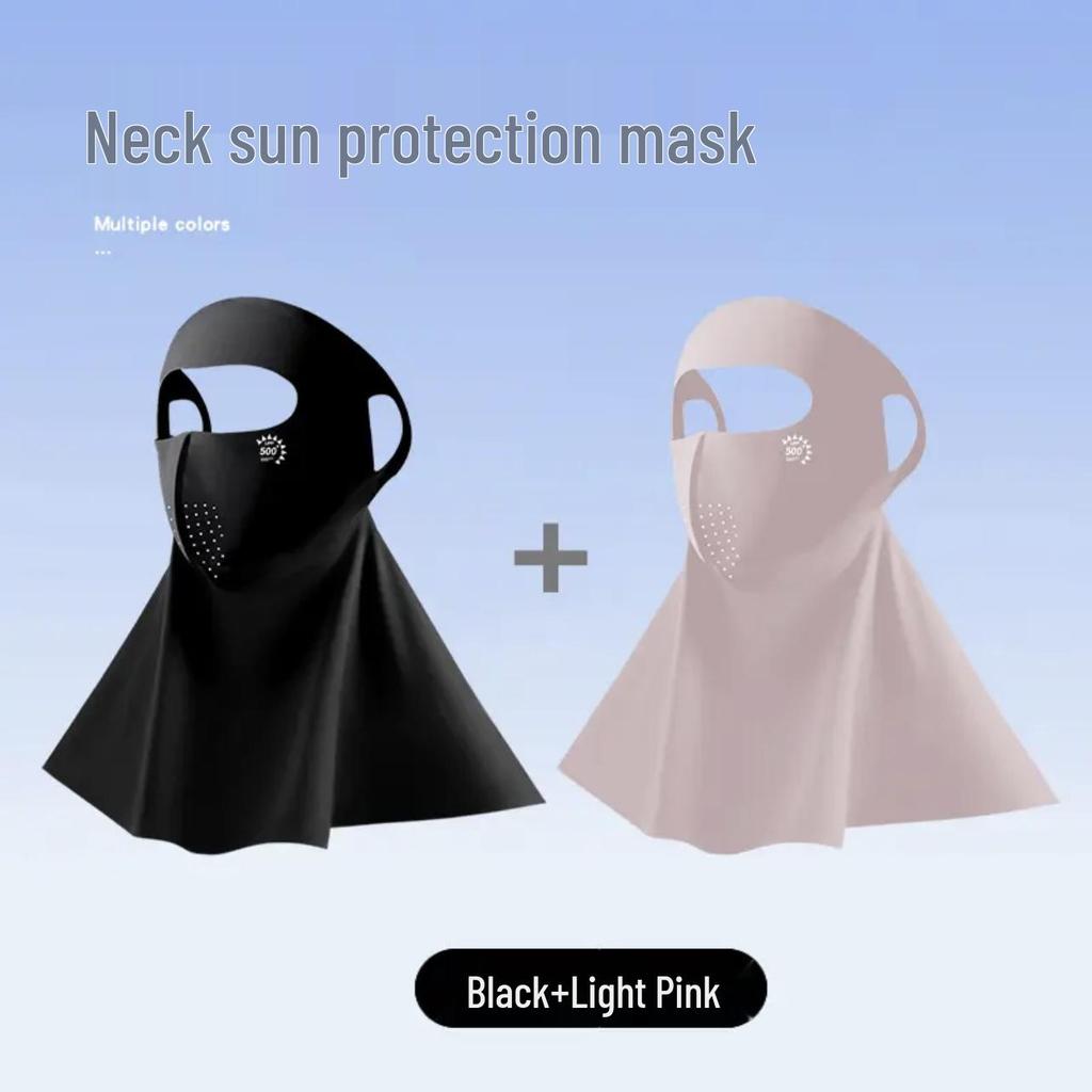 Women's Full Face UV Protection Ice Silk Mask for Summer Cycling