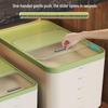 High-Capacity Sliding Lid Rice Storage Bin - Food-Grade Plastic Container for Grains and Flour.