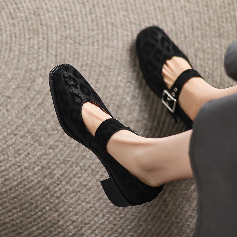 Fashion Spring New Women Genuine Leather High Heeled Fashion Leopard Party Wedding Pumps Shoes 2025 Elegant Office High Heeled Shoes