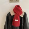 New winter men's and women's scarves solid color knitted wool soft waxy Korean couples versatile fashion warm and thicker