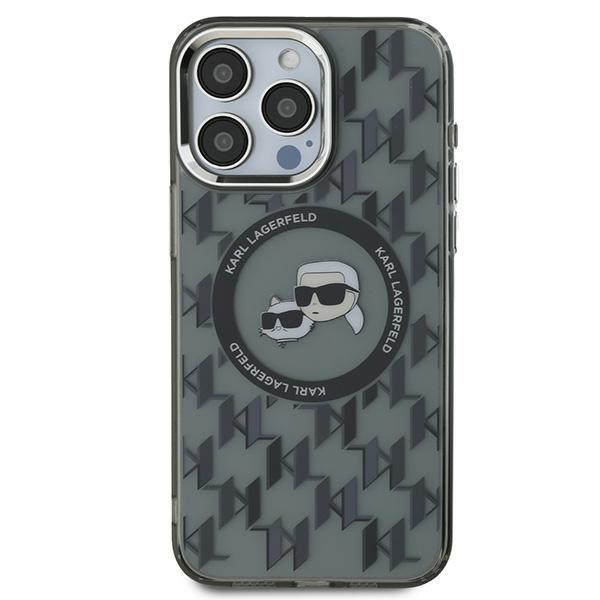 Karl Lagerfeld Klhmp15Lhmckmhk Iphone 15Pro 6.1 Czarny/Black Iml Monogram Karl&Choupette Head Magsafe