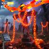 2/3M Halloween Plastic Chain Lights Props Chains with 8 Lighting Modes String Lights for Skeleton Dog Spooky Outdoor Decorations