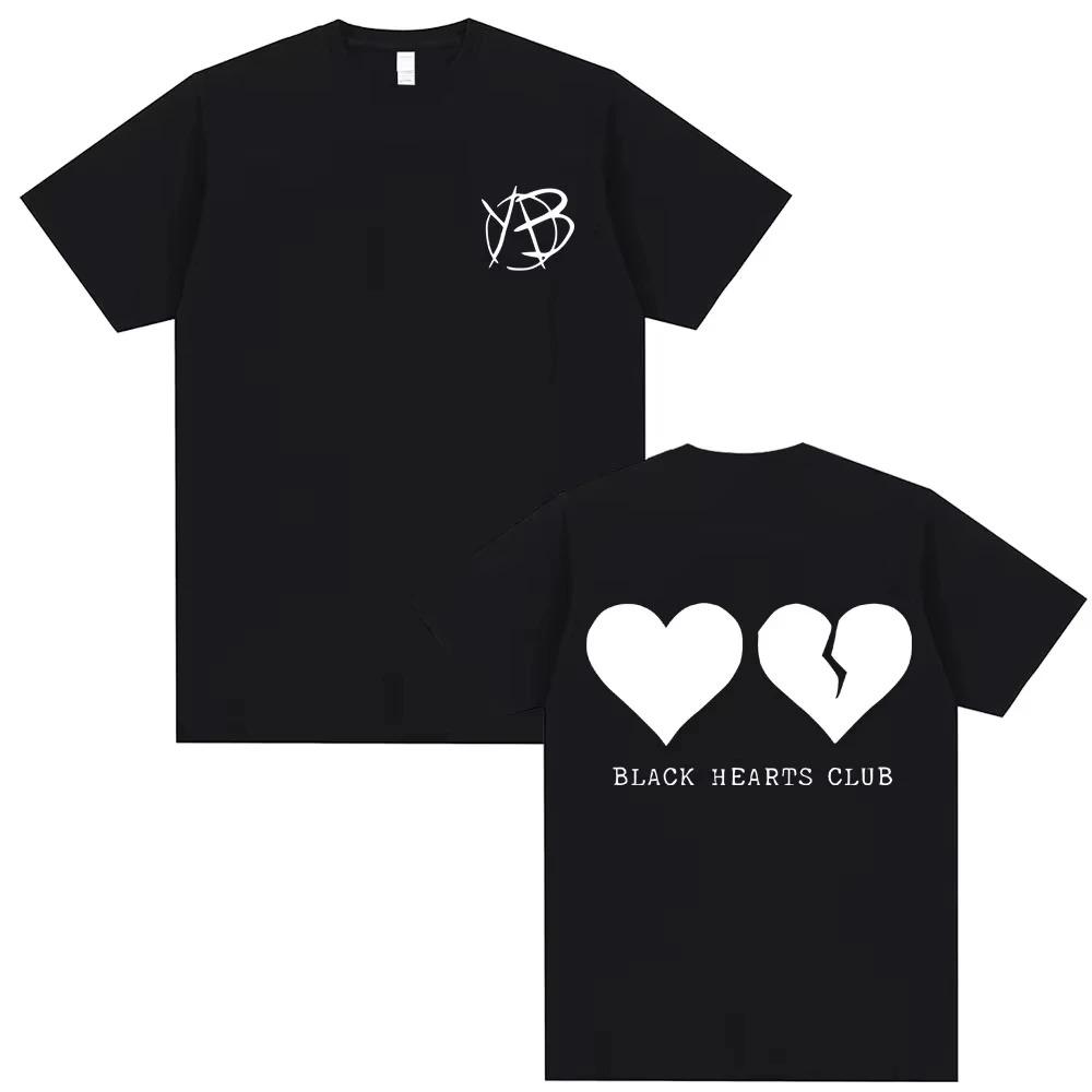 Singer Yungblud Black Heart Club TShirt Unisex Rock Vintage Loose Short Sleeve TShirt Mens Cotton Print TShirt L