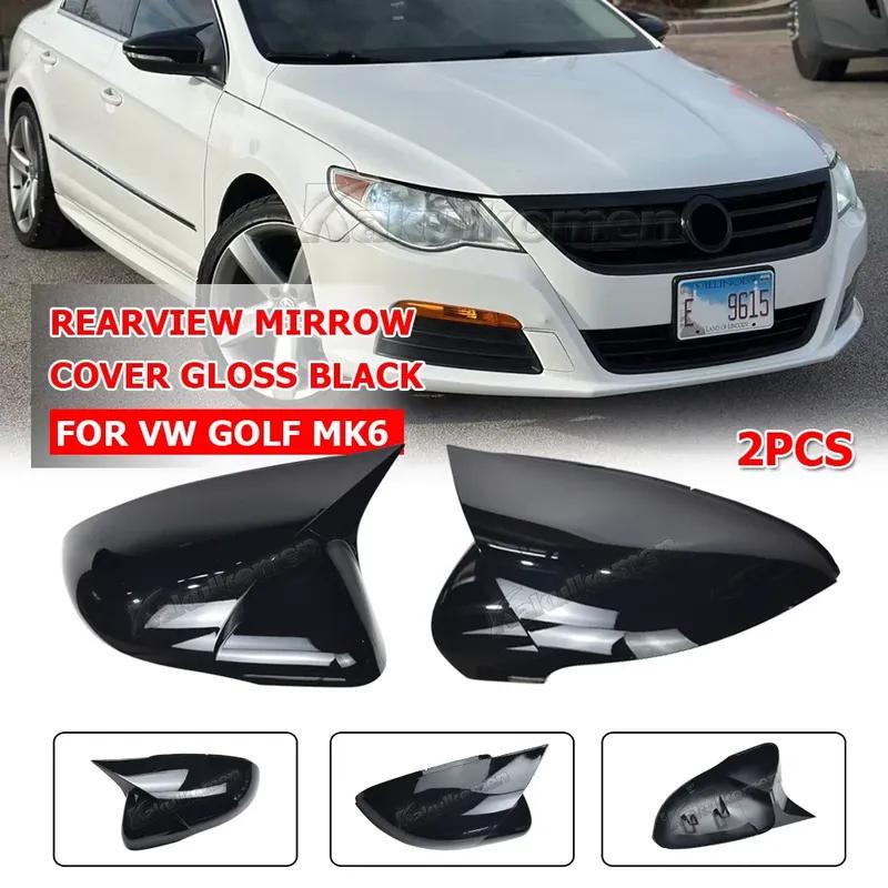 Rearview Mirror Cover Caps For VW MK6 Golf 6 GTI 2009-2013 Rear View Mirrors Case Tools Trim Holder Car Accessories