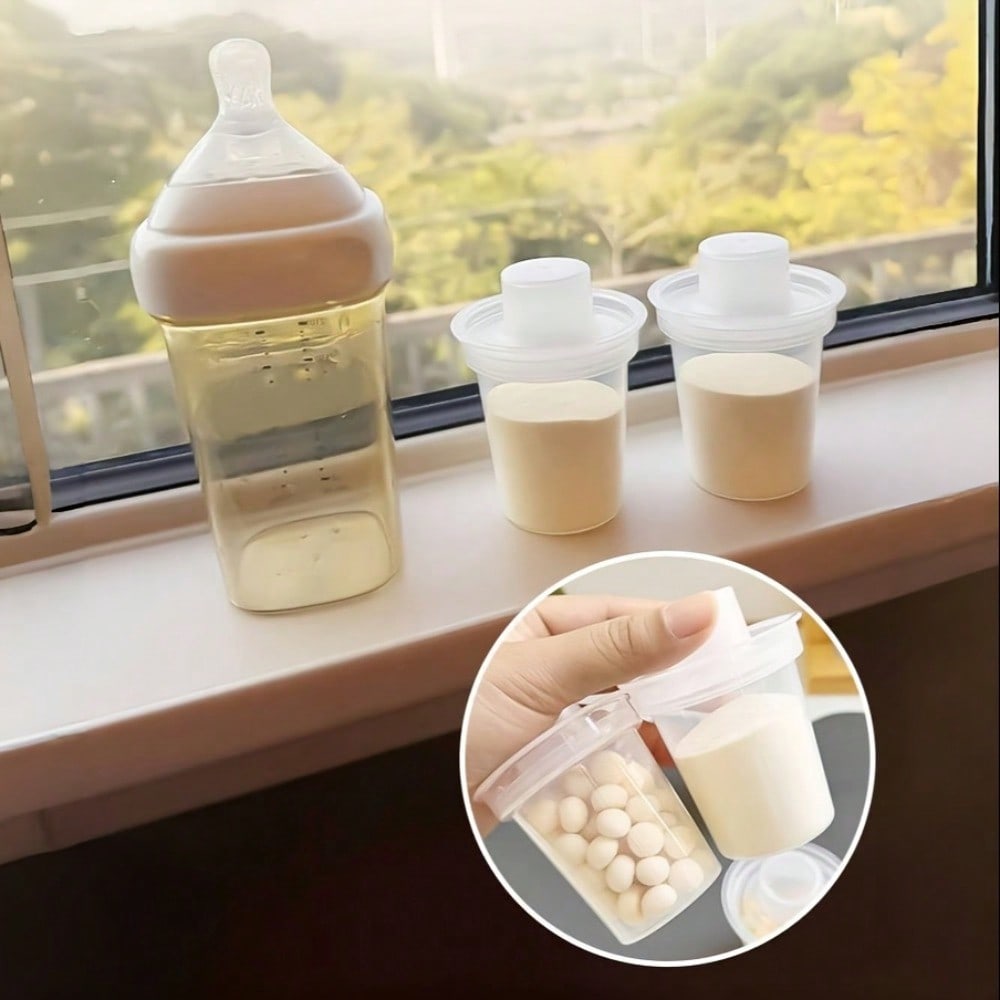 Boîte Portable pour Lait en Poudre et Stockage, Boîte Compartimentée Multifonctionnelle pour Collations, Récipient de Stockage Étanche pour Sacs