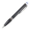 Excellent MONTBLANC Ballpoint Pen Starwalker New Blue Dome Black Silver Used